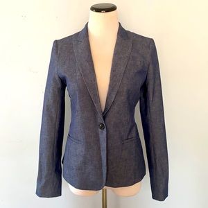 Banana Republic Classic Fit chambray suit jacket